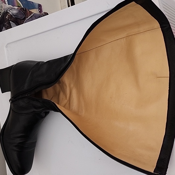 Fashion Comfort black leather knee high boots - Picture 8 of 12